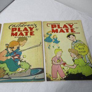 Lot of 2 Vintage Children's Kids  Play Mate Magazines 1947 1948